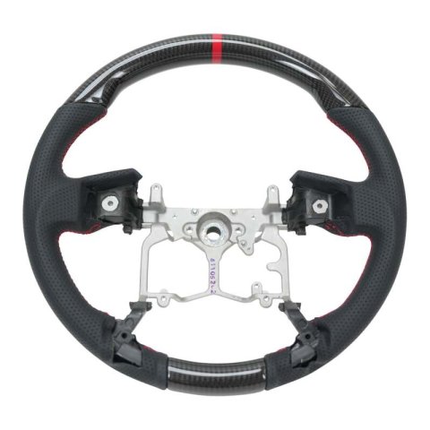 NRG 12-23 Toyota Tacoma OEM Plus Carbon Fiber Steering Wheel w/ Red Stitch & Red Center Mark