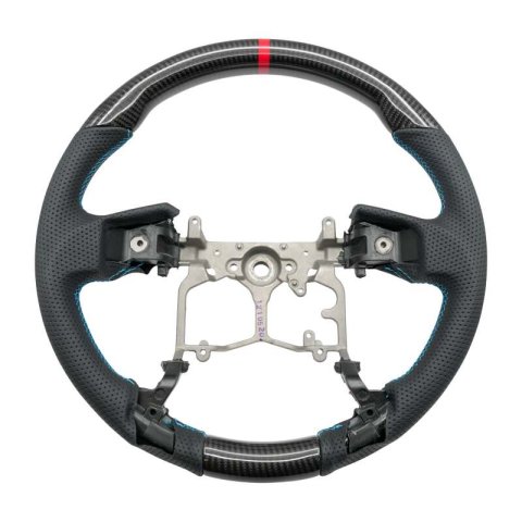 NRG 12-23 Toyota Tacoma OEM Plus Carbon Fiber Steering Wheel w/ Blue Stitch & Red Center Mark