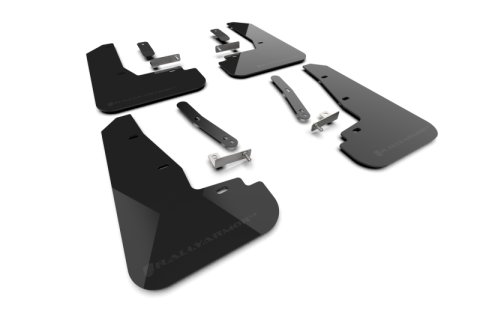 Rally Armor 25-26 Kia EV6 Base Light/GT/GT-Line Black Mud Flap - Metallic Black Logo