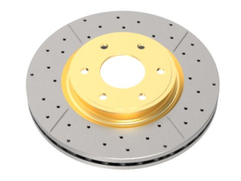 DBA 11-19 Chevrolet Silverado 2500 HD Rear Drilled & Slotted Street Series Rotor w/Gold Hat