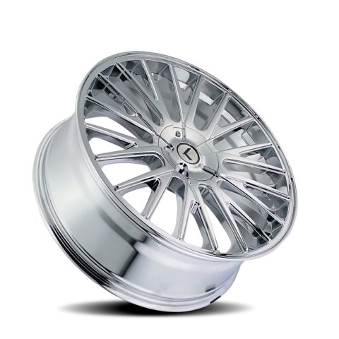 Kraze KR185 Double Down 20x8.5 / 5x108/114.3 BP / 38mm Offset / 73mm Hub Chrome Wheel