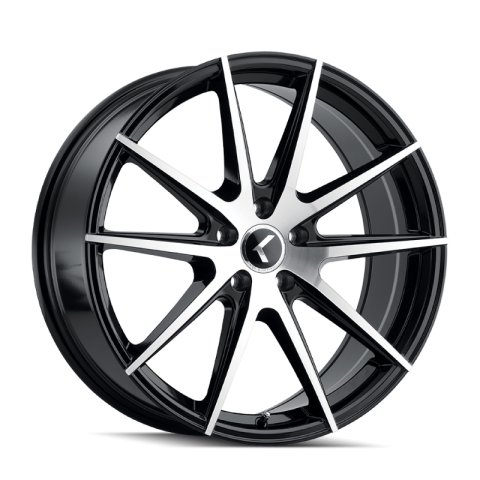 Kraze KR193 Turismo 20x8.5 / 5x115 BP / 38mm Offset / 72.62mm Hub Gloss Black Machined Wheel