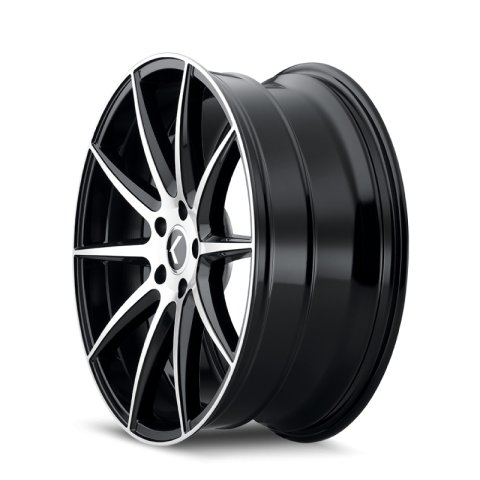 Kraze KR194 Cosmos 20x8.5 / 5x114.3 BP / 38mm Offset / 72.62mm Hub Gloss Black Machined Wheel