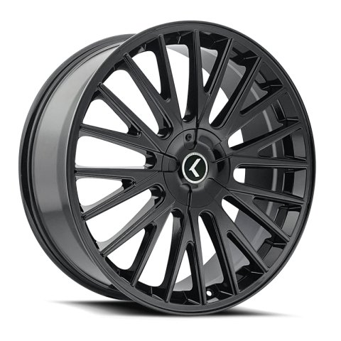 Kraze KR185 Double Down 17x8 / 5x112/120 BP / 38mm Offset / 74.1mm Hub Gloss Black Wheel