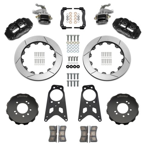 Wilwood 89-98 Nissan 240SX FNSL4R/MC4 Rear Parking BBK w/ 13.50in Slotted Rotors - Black