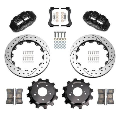 Wilwood 89-02 Nissan Skyline Superlite 4R Rear BBK w/ 13.50in Diameter D/S Rotor - Black