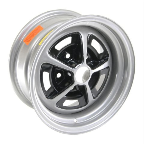 Wheel Vintiques 50 Series SS396 Silver with Black Painted Slot Wheels 14x7 Wheel, SS 396, Steel, Silver, 14 in.x 7 in., 5 x 4.75 in. Bolt Circle, 4.37