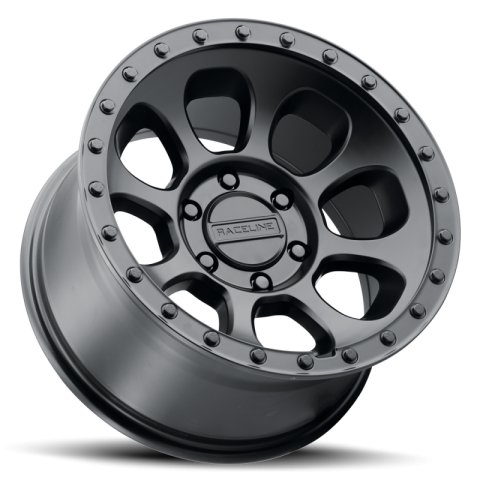 Raceline 961B Bolt 17x9in / 8x170 BP / -12mm Offset / 130.81mm Bore - Satin Black