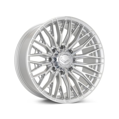 Vossen HFX-6 24x10 - 6x139.7 - ET25 - Deep Face - 106.1 - Silver Polished Wheel
