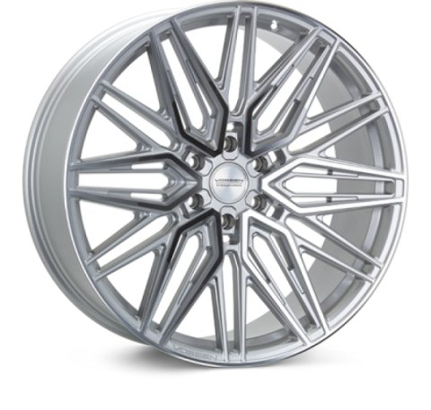 Vossen HF6-5 22x10 - 6x139.7 - ET-18 - Super Deep Face - 106.1 - Silver Polished Wheel