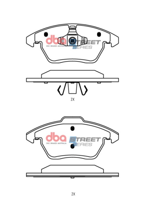 DBA 13-24 Scion FR-S (w/292mm Front Rotor) Front Street Series Brake Pads