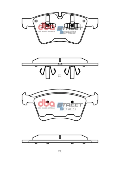 DBA 08-13 Mercedes-Benz GL320 (373mm Front Rotor) Front Street Series Brake Pads