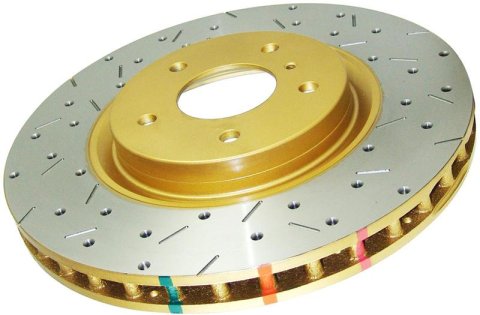 DBA 15-22 Ford Mustang GT (w/Perf Pkg/380mm Rotor) Front 4000 Series Drill & Slot Rotor w/Black Hat
