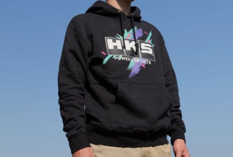 HKS HOODIE SUPER RACING BLACK XL