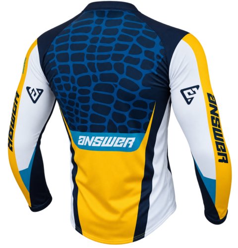 Answer Syncron Raceday Jersey Yellow/Navy/Cyan/White - XS