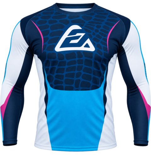 Answer Syncron Raceday Jersey Dark Blue/Cyan/Grey/Purple Youth - Large