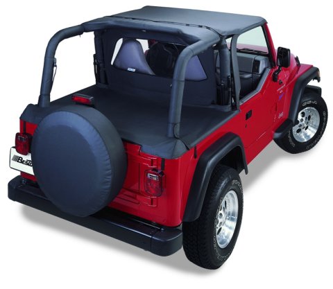 Bestop 03-06 Jeep Wrangler TJ Header Targa Bikini (Black Diamond)