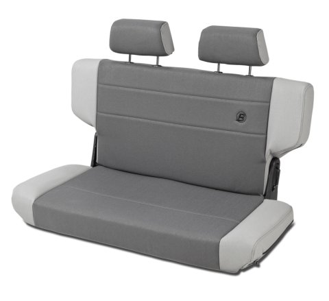 Bestop N-Tumble Seat 97-06 Jeep Wrangler TJ Rear Trailmax Fold (Center Fabric Insert Charcoal/Gray)