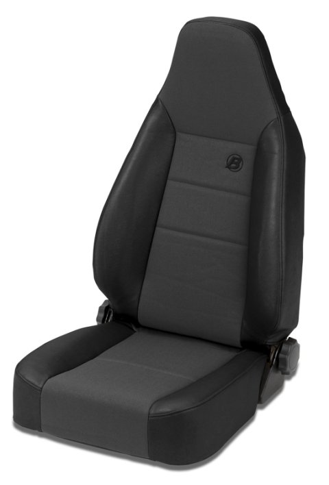 Bestop 76-86 Jeep Cj7 Front Trailmax II Sport Seat (Center Fabric Insert Black Denim)