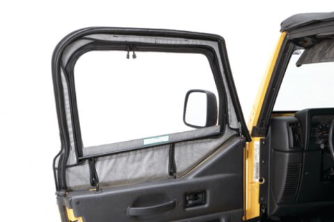 Bestop 97-06 Jeep Wrangler TJ Fabric Door Skins (Black Diamond)