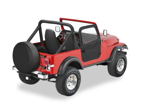 Bestop 76-86 Jeep Cj7 Full Fabric Doors (Black Crush)