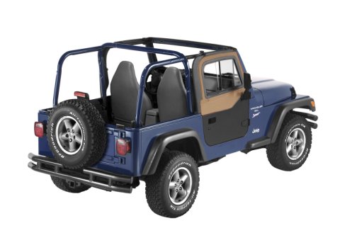 Bestop 97-06 Jeep Wrangler TJ Upper Door Sliders (Spice Dual Sliding Window)