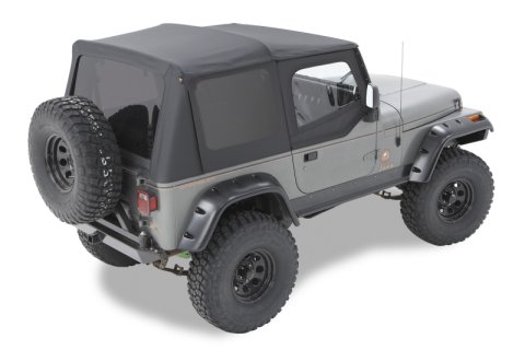 Bestop A-Top For OEM - Jeep 87 Wrangler YJ Replace (Black Crush Clear Windows Door Skins Included)