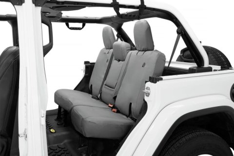 Bestop 18-23 Jeep Wrangler JL 4-Door Exc. 4Xe Rear W/O Fold Down Arm Rest Seat Covers (Charcoal)