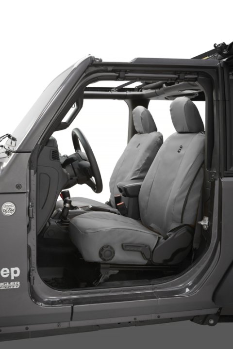 Bestop 18-26 Jeep Wrangler JL 2-Door Front Seat Covers (Charcoal)