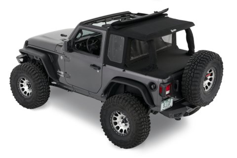 Bestop 18-26 Jeep Wrangler JL 2-Door Halftop Conversion Kit (Premium Black Twill)