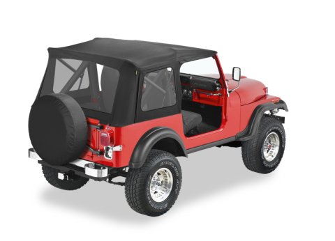 Bestop 76-86 Jeep Cj7 / 87-95 Wrangler YJ Supertop Classic (Black Crush Clear Windows)