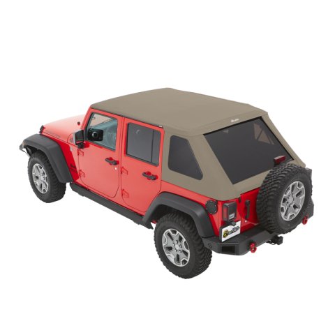 Bestop 07-18 Jeep Wrangler JK 4-Door Trektop Glide (Pebble Beige)
