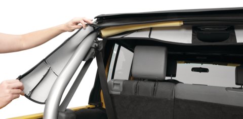 Bestop 07-18 Jeep Wrangler JK 4-Door Sport Bar Cover (Black Diamond)