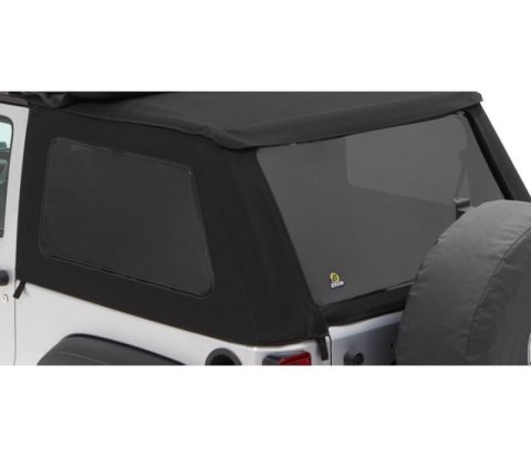 Bestop 07-18 Jeep Wrangler JK 2-Door Window Set (Premium Black Twill Fits Trektop 56922)