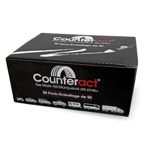 Counteract Professional Grade Mark-All Tire Crayon - White - 50 Pack