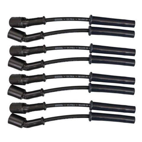 Moroso GM LS 5.7L/6.0L/6.2L/7.0L Ultra 350 8mm Multi-Angle Boot Ignition Spark Plug Wire Set - Black