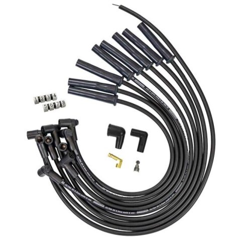 Moroso Ford 351C HEI-Style Cap Ultra 40 8.5mm Multi-Angle Boot Ignition Spark Plug Wire Set -Black