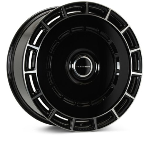 Vossen HF-9 22x9.5 - 5x112 - ET15 - 66.56 - Deep - Gloss Black Polished Wheel