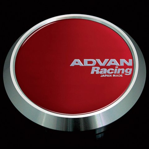 Advan 73mm Flat Center Cap - Candy Red