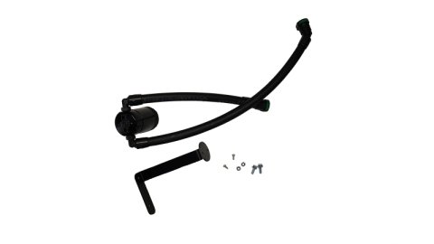 J&L 21-26 Ford F-150 5.0L Oil Separator 3.0 PCV Side - Black Anodized