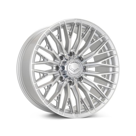 Vossen HFX-6 - 22x12 - 8x165.1 - ET-44 - Ultra Deep Face - 125.1 - Silver Polished Wheel