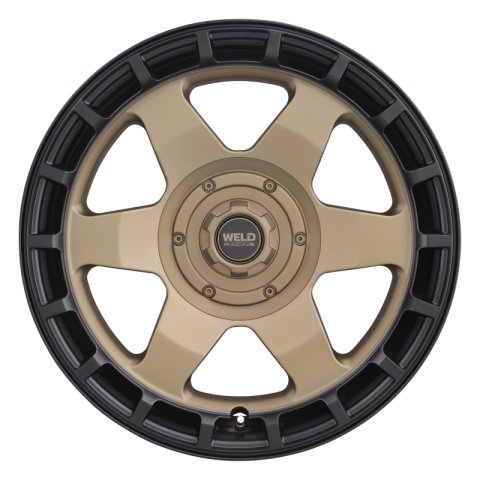 Weld Off-Road Ridge 20x9 - 8x165.1 BP - ET0 - 125.1mm CB - Satin Bronze Wheel (Black Ring)