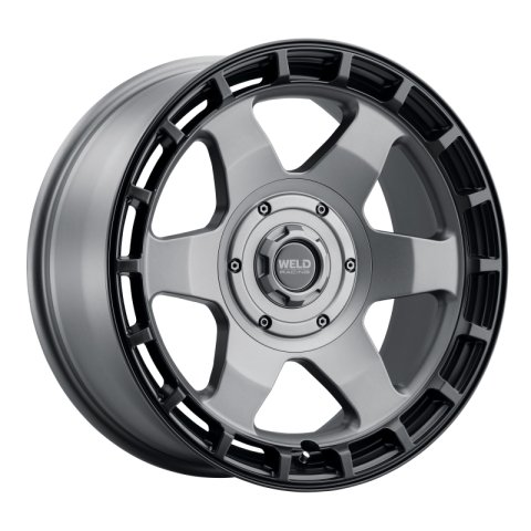 Weld Off-Road Ridge 20x9 - 8x170 BP - ET0 - 125.1mm CB - Satin Gunmetal Wheel (Black Ring)