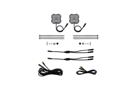 Diode Dynamics Rock Light - Red/White - M8 Add-On 2-Pack
