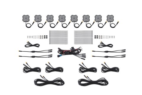 Diode Dynamics Rock Light - Red/White - M8 8-Pack