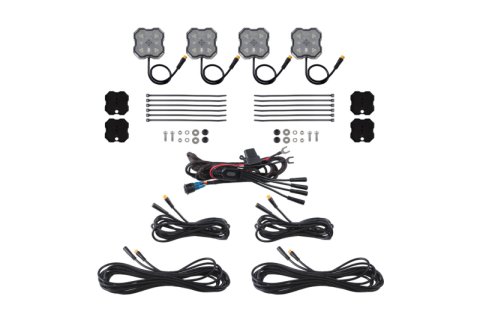 Diode Dynamics Rock Light - Red/White M8 Magnet 4-Pack