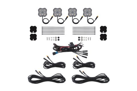 Diode Dynamics Rock Light - Amber/White - M8 Magnet 4-Pack