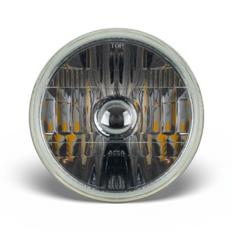 Oracle 7in Sealed Beam Glass Lens Headlight Non-Halo-Compatible with H4 LED Bulbs