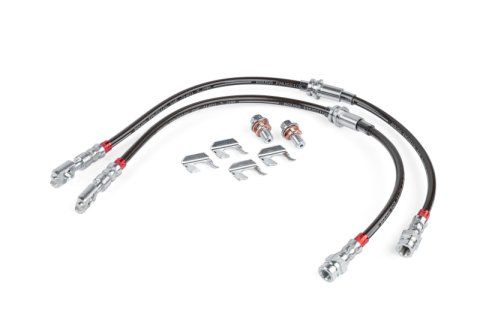 APR 15-20 Audi A3/A3 Quattro/S3/15-24 VW Golf R Braided Stainless Steel Brake Line Set - Front