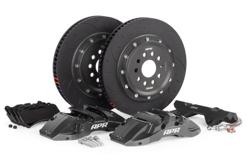 APR 15-20 & 22-24 Audi A3 Quattro 370x34mm 6-Piston Big Brake Kit (MQB/MQBEVO 312mm) - Front - Grey